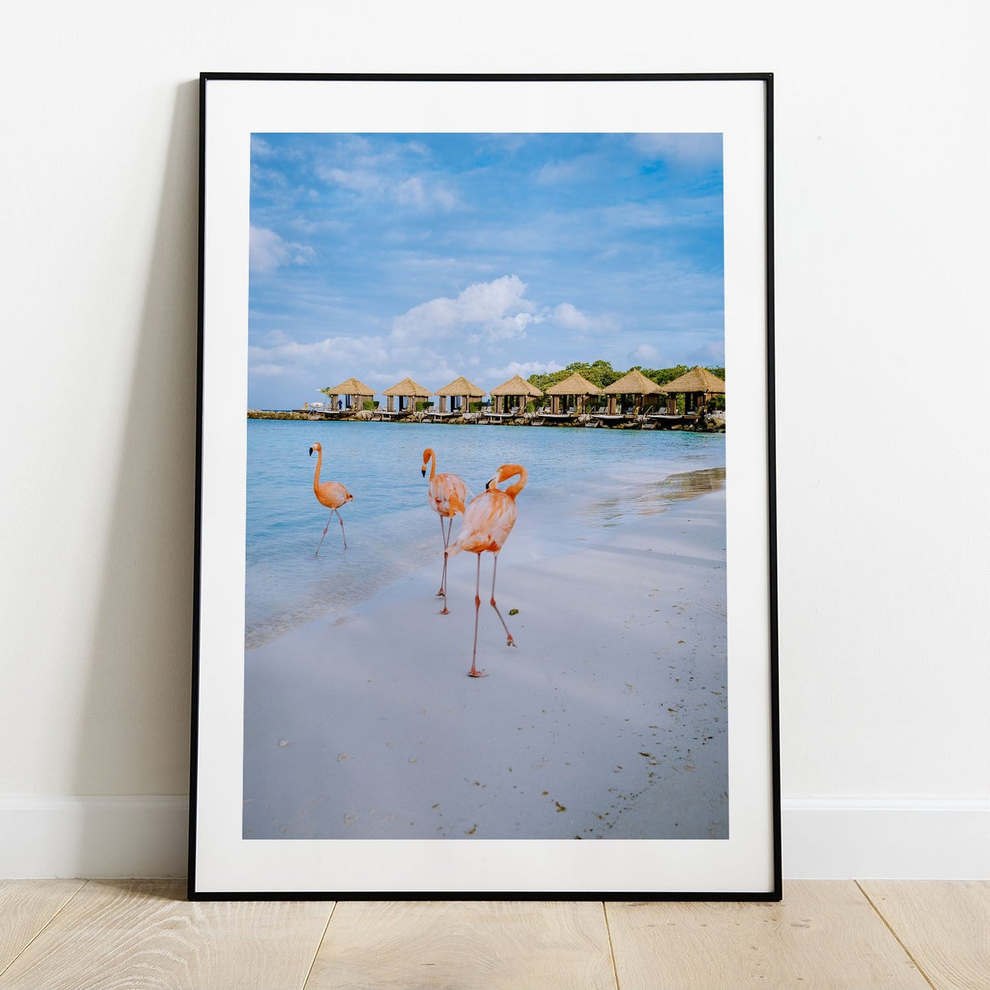 Wes Co Gallery Poster Flamingos by the Shore 5 x 7" Home Goods - Nature  Art Print