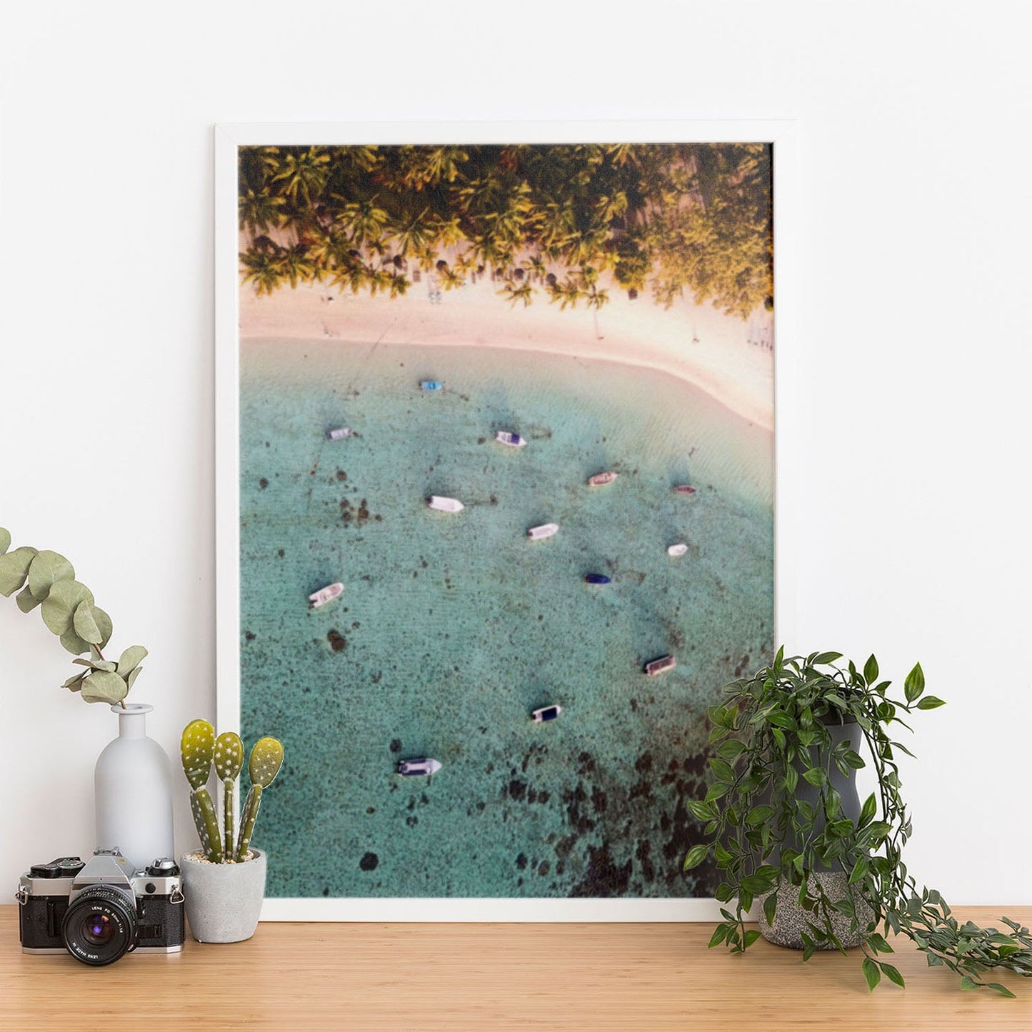 Wes Co Gallery Poster Tranquil Aerial Shoreline 11 x 17" Home Goods - Nature  Art Print