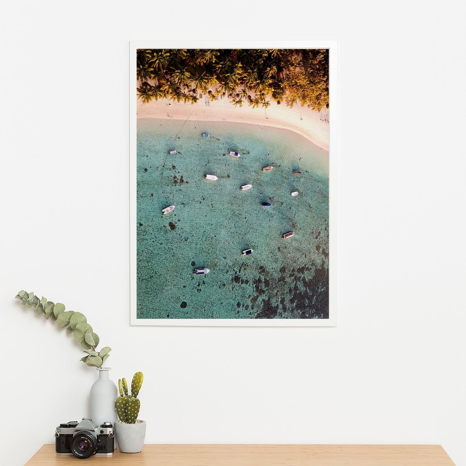 Wes Co Gallery Poster Tranquil Aerial Shoreline 11 x 17" Home Goods - Nature  Art Print