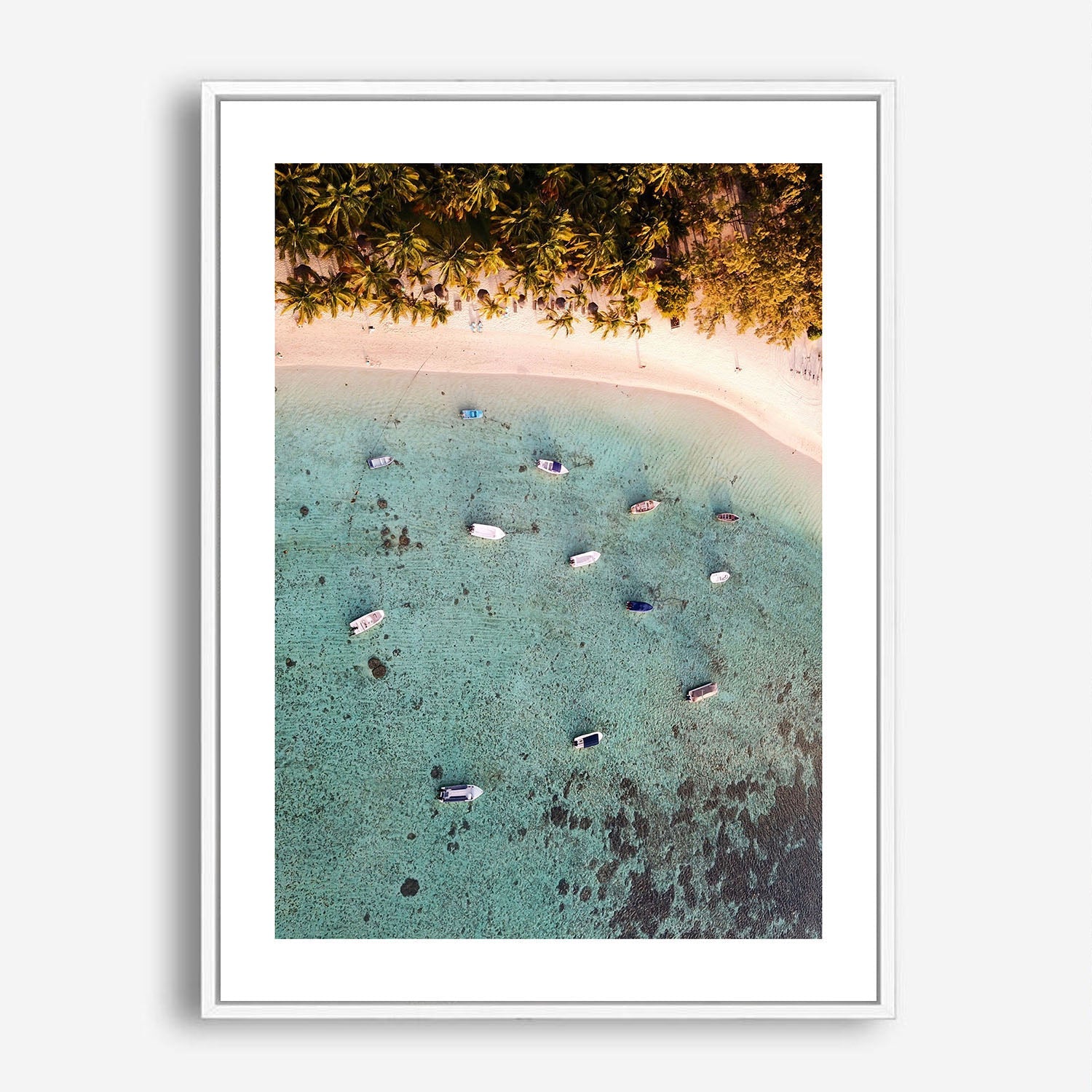 Wes Co Gallery Poster Tranquil Aerial Shoreline 5 x 7" Home Goods - Nature  Art Print