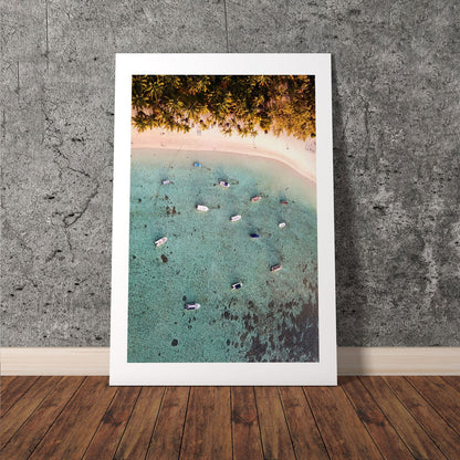 Wes Co Gallery Poster Tranquil Aerial Shoreline 8 x 10" Home Goods - Nature  Art Print