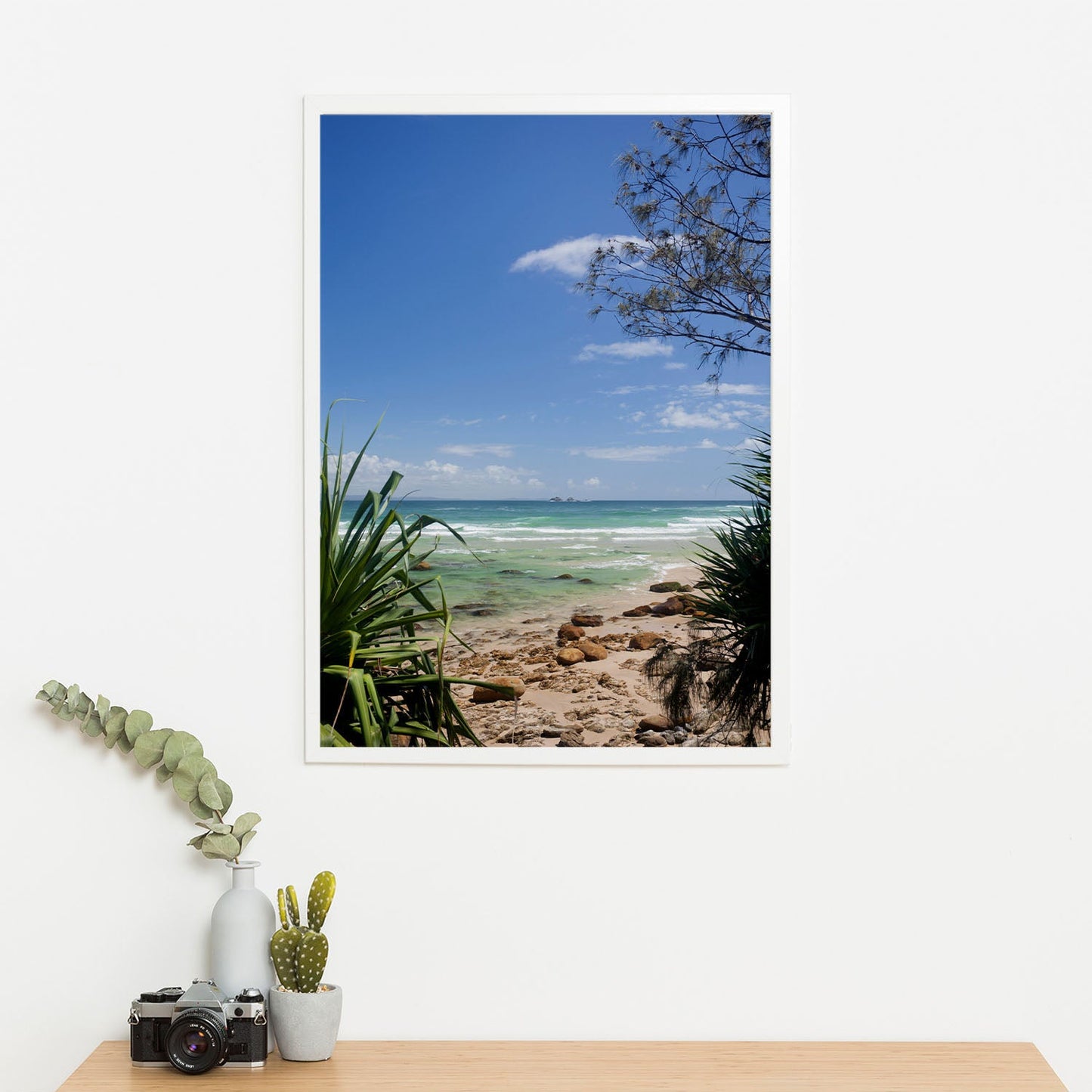 Wes Co Gallery Poster Secluded Beach Oasis 11 x 17" Home Goods - Nature  Art Print