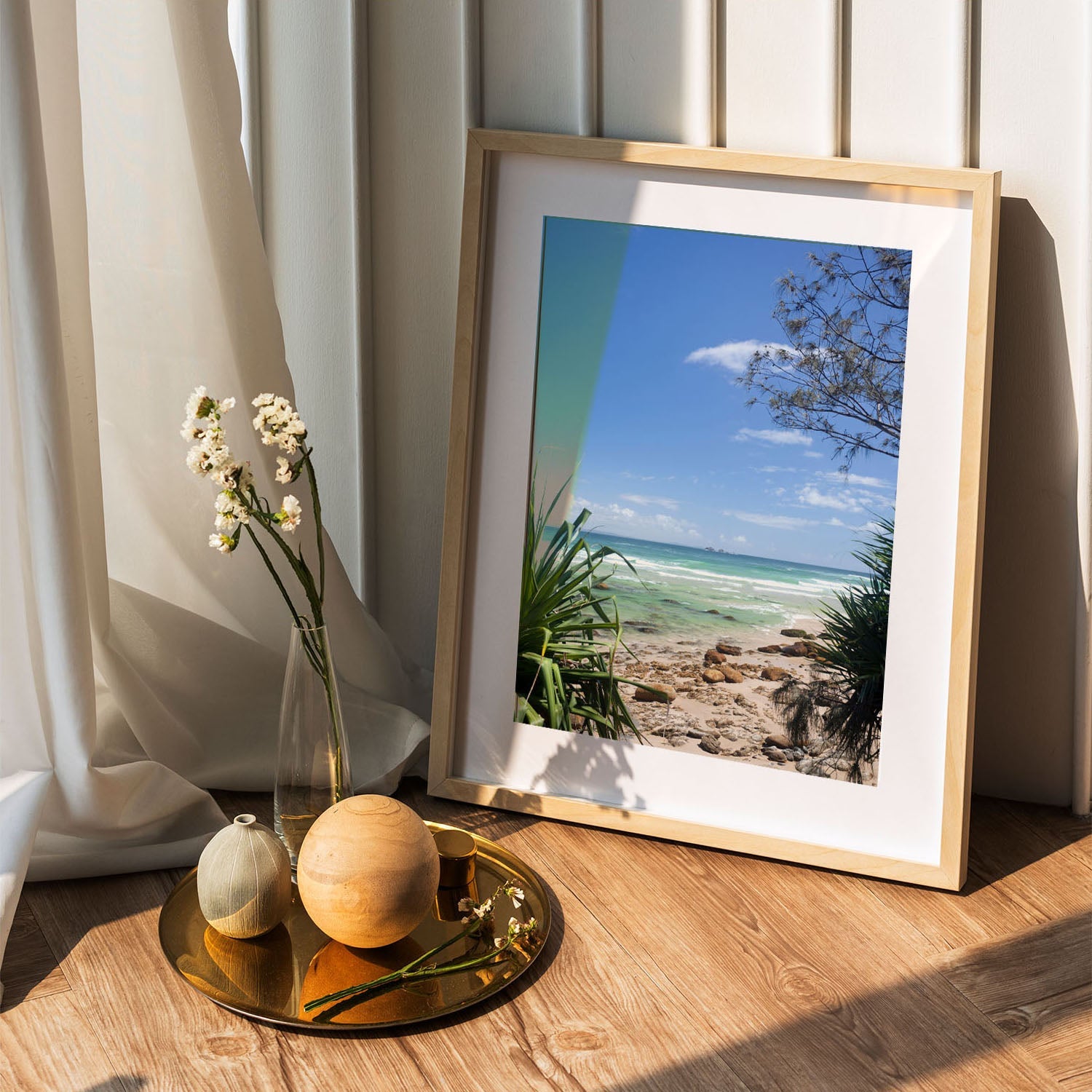 Wes Co Gallery Poster Secluded Beach Oasis 5 x 7" Home Goods - Nature  Art Print