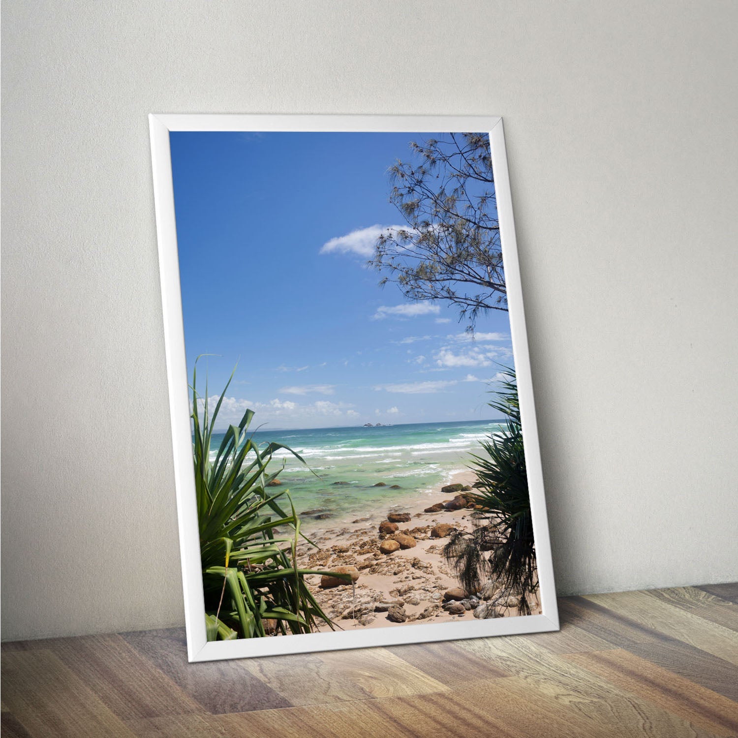 Wes Co Gallery Poster Secluded Beach Oasis 11 x 17" Home Goods - Nature  Art Print