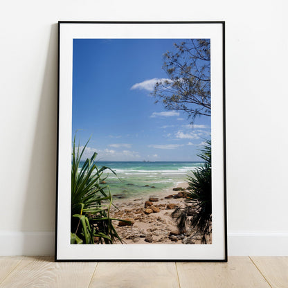 Wes Co Gallery Poster Secluded Beach Oasis 5 x 7" Home Goods - Nature  Art Print