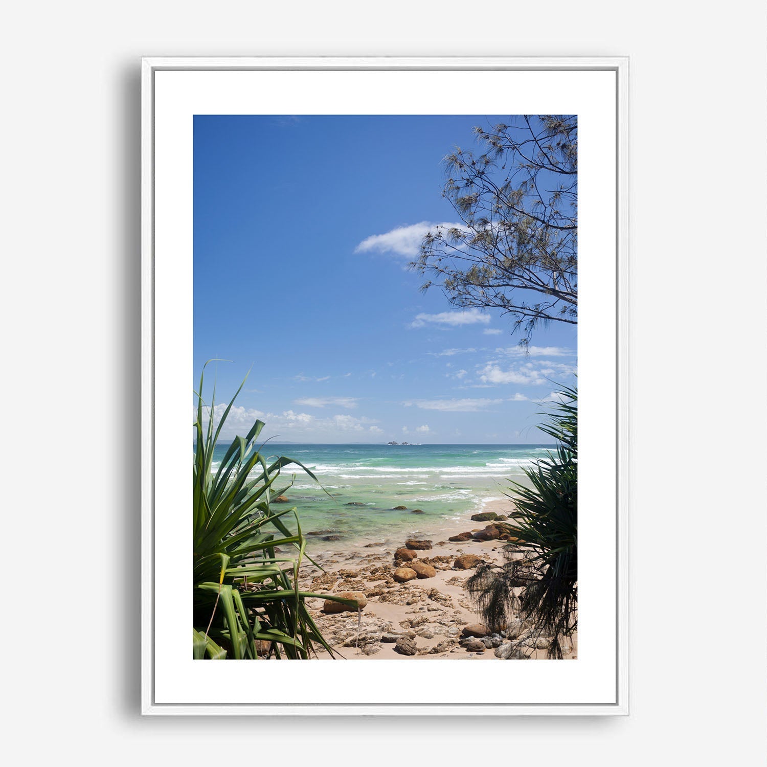 Wes Co Gallery Poster Secluded Beach Oasis 5 x 7" Home Goods - Nature  Art Print