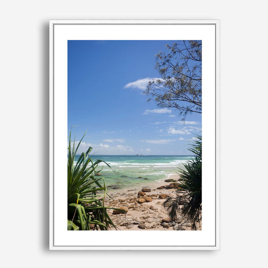 Wes Co Gallery Poster Secluded Beach Oasis 5 x 7" Home Goods - Nature  Art Print