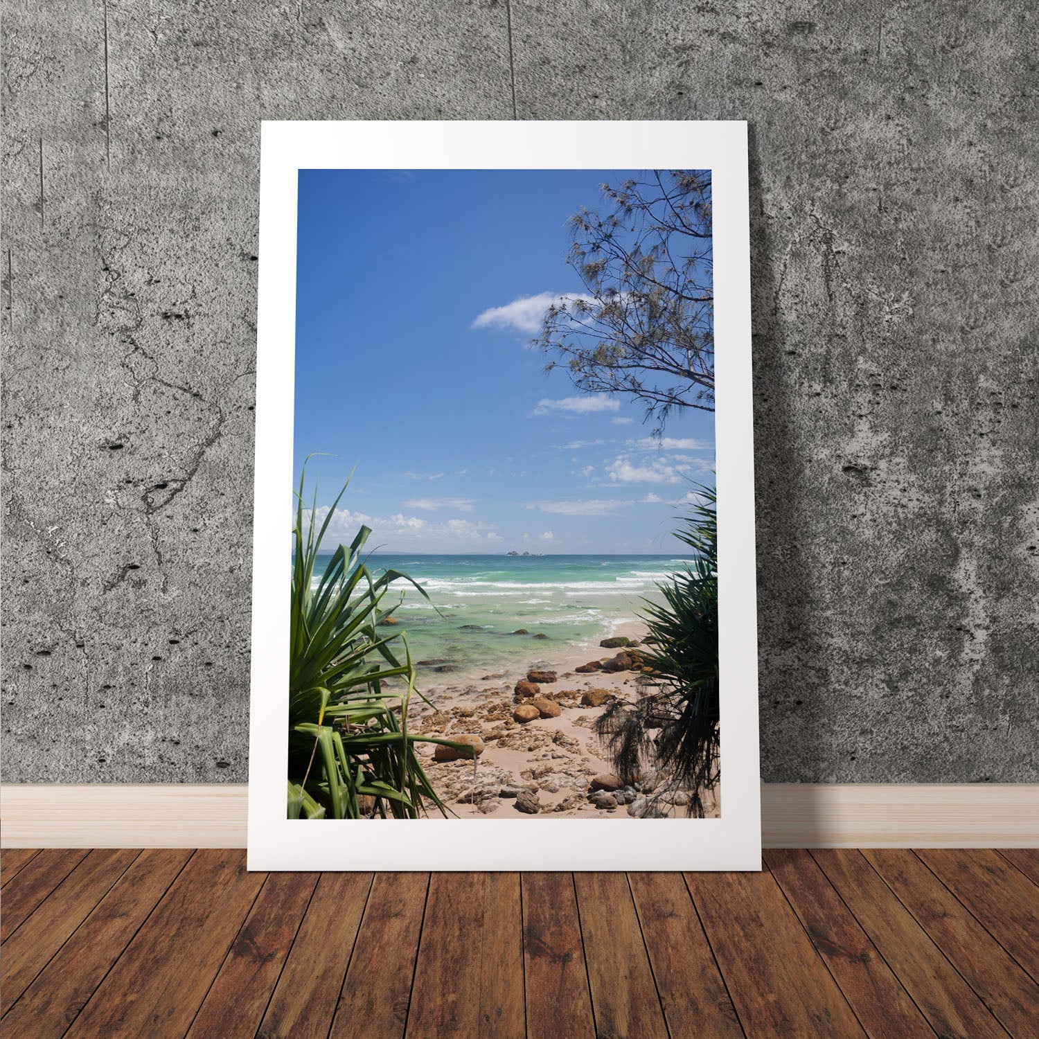 Wes Co Gallery Poster Secluded Beach Oasis 8 x 10" Home Goods - Nature  Art Print