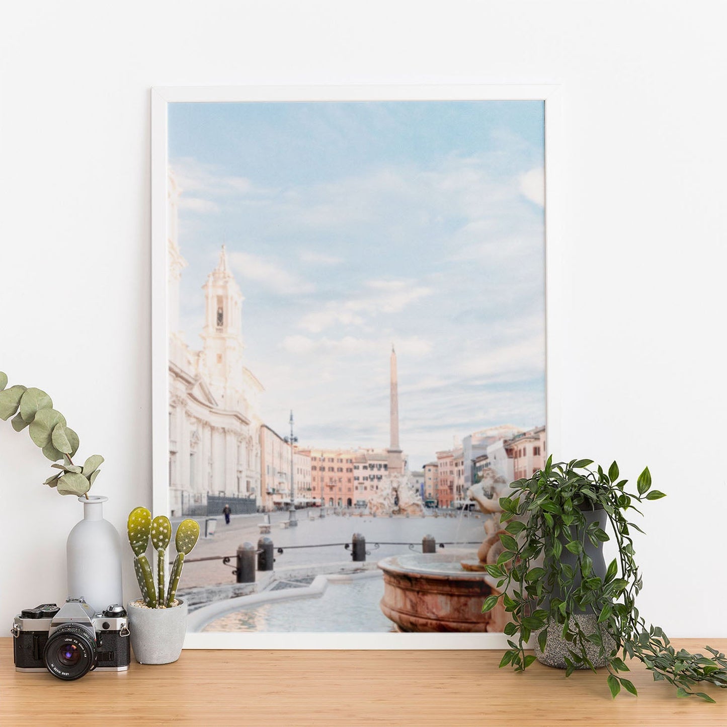 Wes Co Gallery Poster Serene Piazza at Dawn 11 x 17" Home Goods - Nature  Art Print