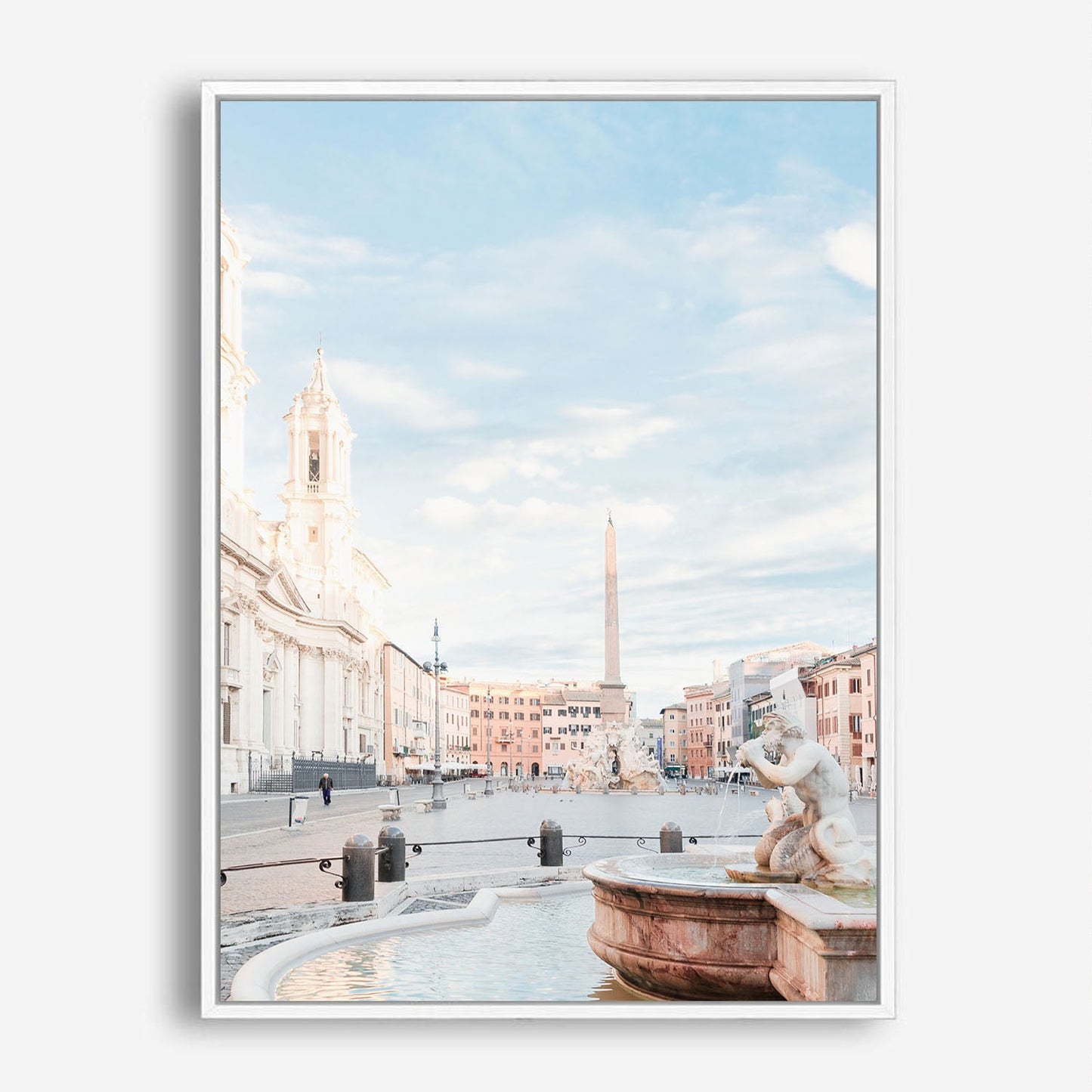 Wes Co Gallery Poster Serene Piazza at Dawn 8 x 10" Home Goods - Nature  Art Print