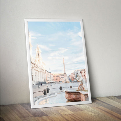 Wes Co Gallery Poster Serene Piazza at Dawn 11 x 17" Home Goods - Nature  Art Print