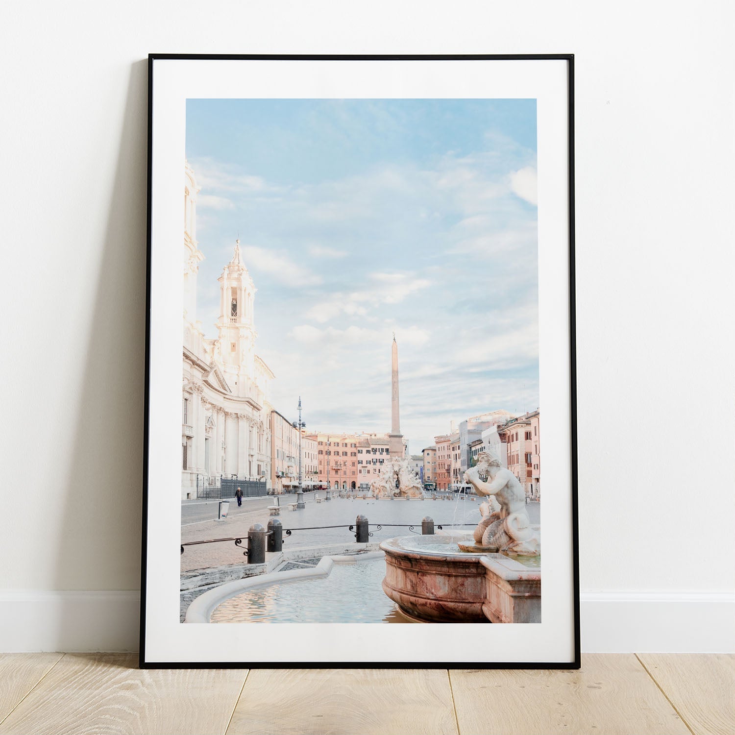 Wes Co Gallery Poster Serene Piazza at Dawn 5 x 7" Home Goods - Nature  Art Print