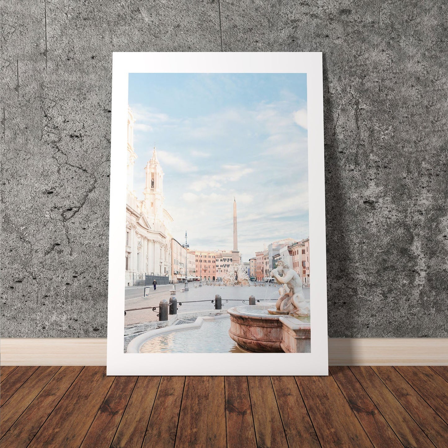 Wes Co Gallery Poster Serene Piazza at Dawn 8 x 10" Home Goods - Nature  Art Print