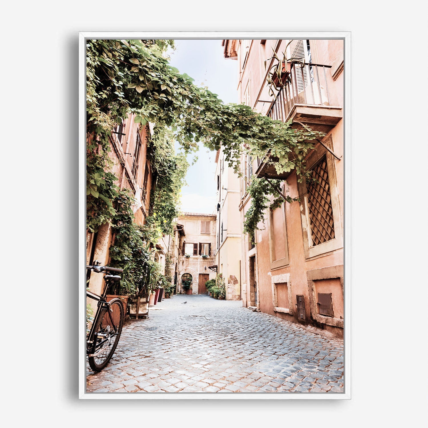 Wes Co Gallery Poster Charming Cobblestone Alley 8 x 10" Home Goods - Nature  Art Print