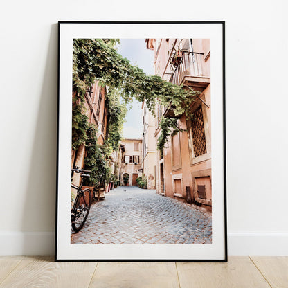 Wes Co Gallery Poster Charming Cobblestone Alley 5 x 7" Home Goods - Nature  Art Print