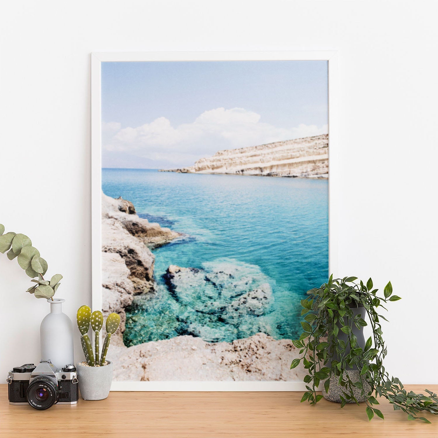 Wes Co Gallery Poster Tranquil Cliffside Waters 11 x 17" Home Goods - Nature  Art Print