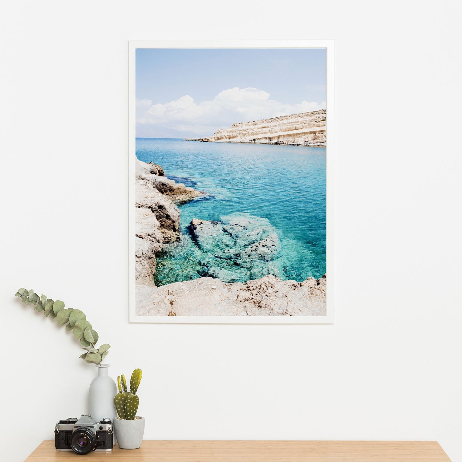 Wes Co Gallery Poster Tranquil Cliffside Waters 11 x 17" Home Goods - Nature  Art Print