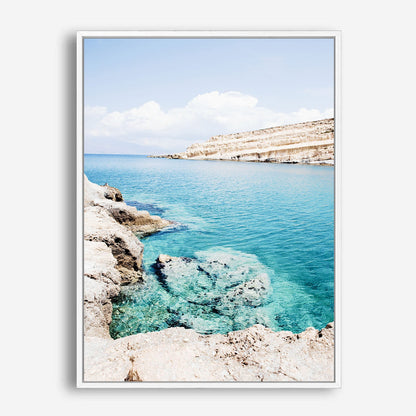 Wes Co Gallery Poster Tranquil Cliffside Waters 8 x 10" Home Goods - Nature  Art Print