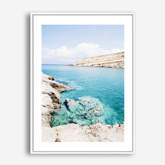 Wes Co Gallery Poster Tranquil Cliffside Waters 5 x 7" Home Goods - Nature  Art Print