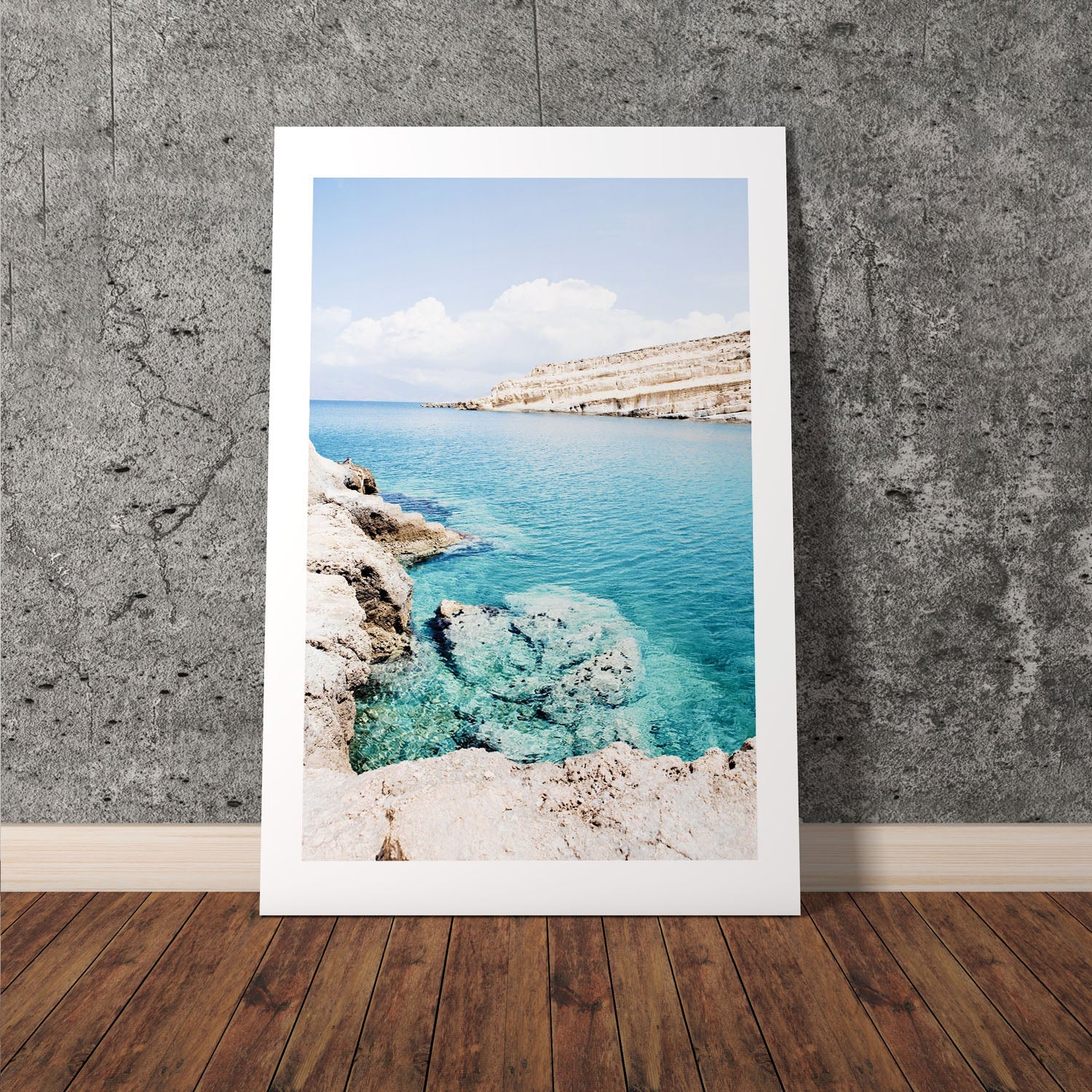 Wes Co Gallery Poster Tranquil Cliffside Waters 8 x 10" Home Goods - Nature  Art Print