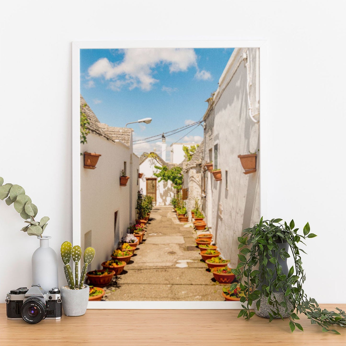 Wes Co Gallery Poster Flower Lined Alleyway 11 x 17" Home Goods - Nature  Art Print