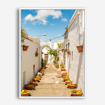 Wes Co Gallery Poster Flower Lined Alleyway 8 x 10" Home Goods - Nature  Art Print