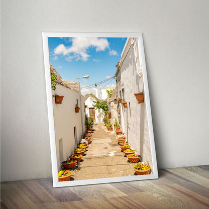 Wes Co Gallery Poster Flower Lined Alleyway 11 x 17" Home Goods - Nature  Art Print