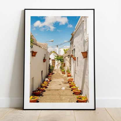 Wes Co Gallery Poster Flower Lined Alleyway 5 x 7" Home Goods - Nature  Art Print