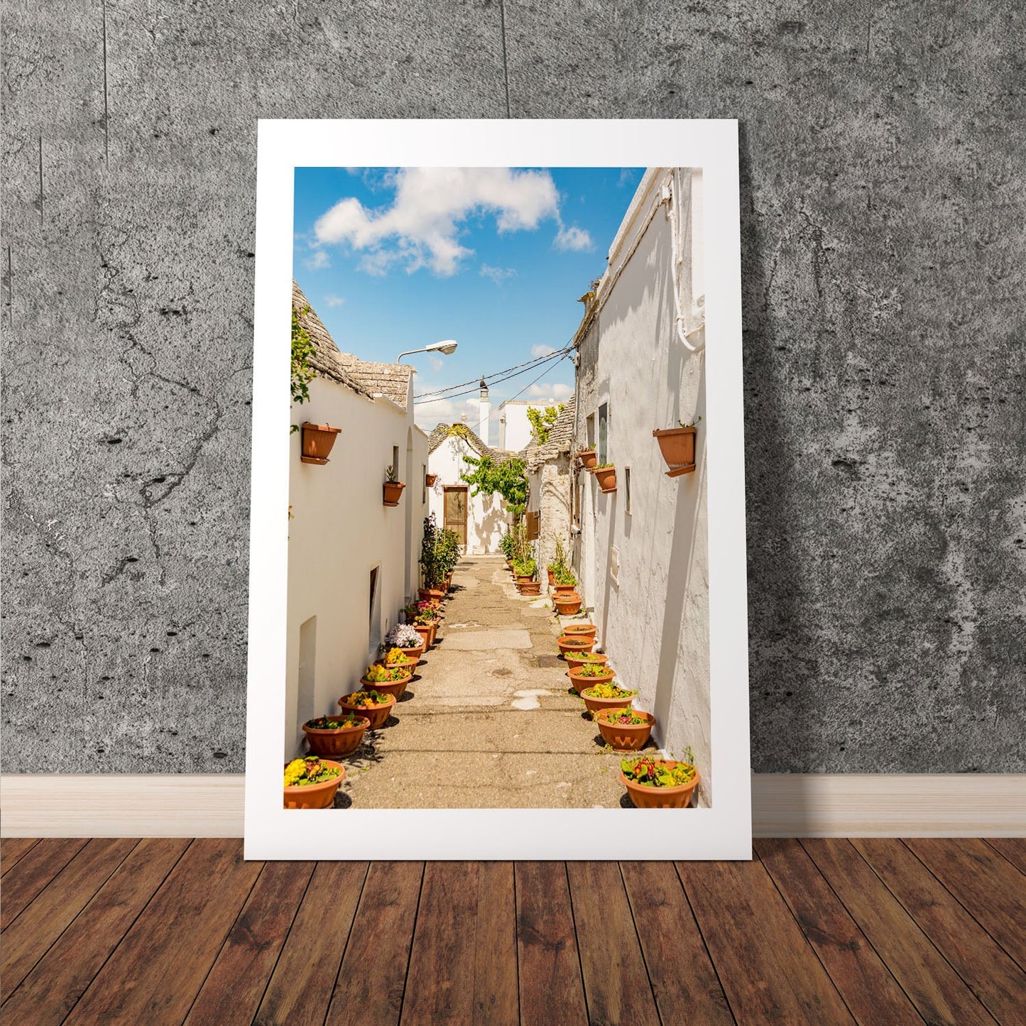 Wes Co Gallery Poster Flower Lined Alleyway 8 x 10" Home Goods - Nature  Art Print