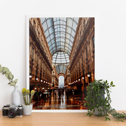 Wes Co Gallery Poster Galleria Vittorio Emanuele II 11 x 17" Home Goods - Nature  Art Print