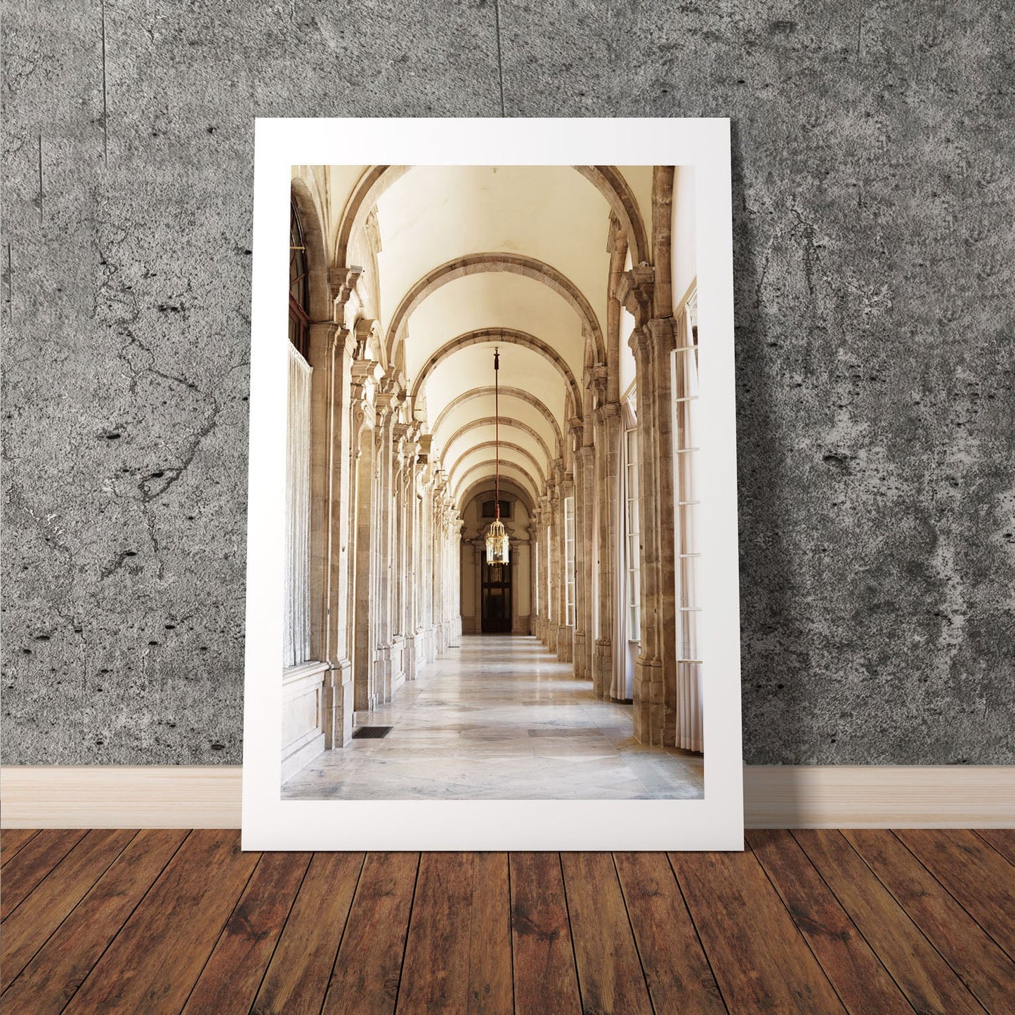 Wes Co Gallery Poster Majestic Corridor Arches 8 x 10" Home Goods - Nature  Art Print