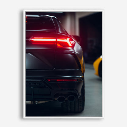 Wes Co Gallery Poster Black Urus Super Car 8 x 10" Home Goods - Nature  Art Print