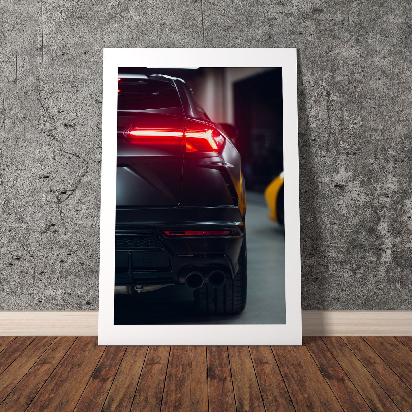 Wes Co Gallery Poster Black Urus Super Car 8 x 10" Home Goods - Nature  Art Print