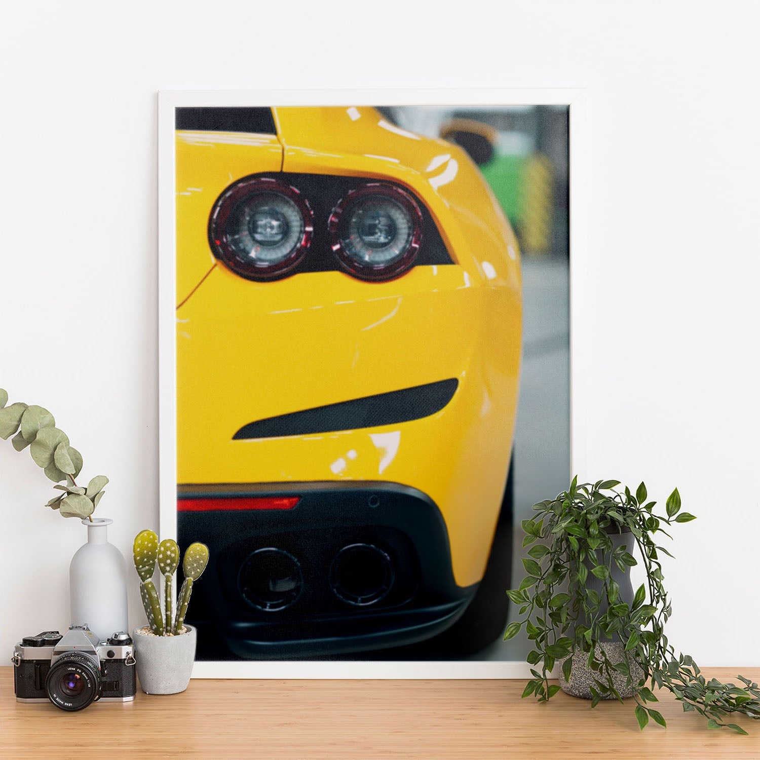 Wes Co Gallery Poster Vibrant Yellow Sports Car 11 x 17" Home Goods - Cars  Art Print