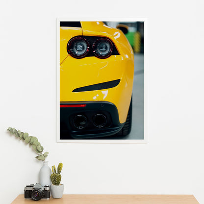 Wes Co Gallery Poster Vibrant Yellow Sports Car 11 x 17" Home Goods - Cars  Art Print