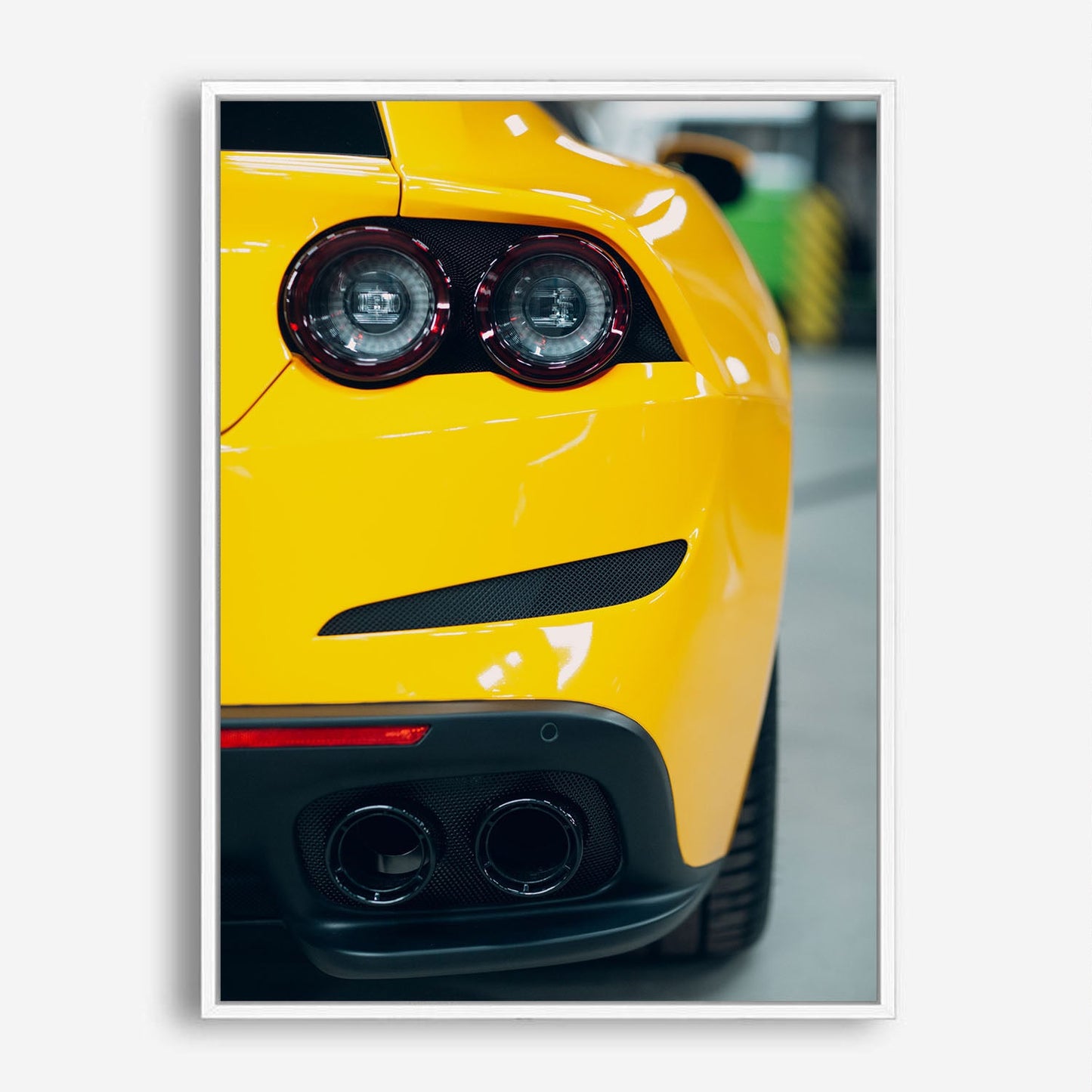 Wes Co Gallery Poster Vibrant Yellow Sports Car 8 x 10" Home Goods - Cars  Art Print