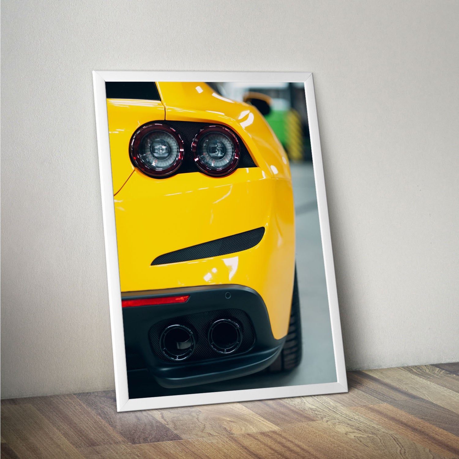 Wes Co Gallery Poster Vibrant Yellow Sports Car 11 x 17" Home Goods - Cars  Art Print