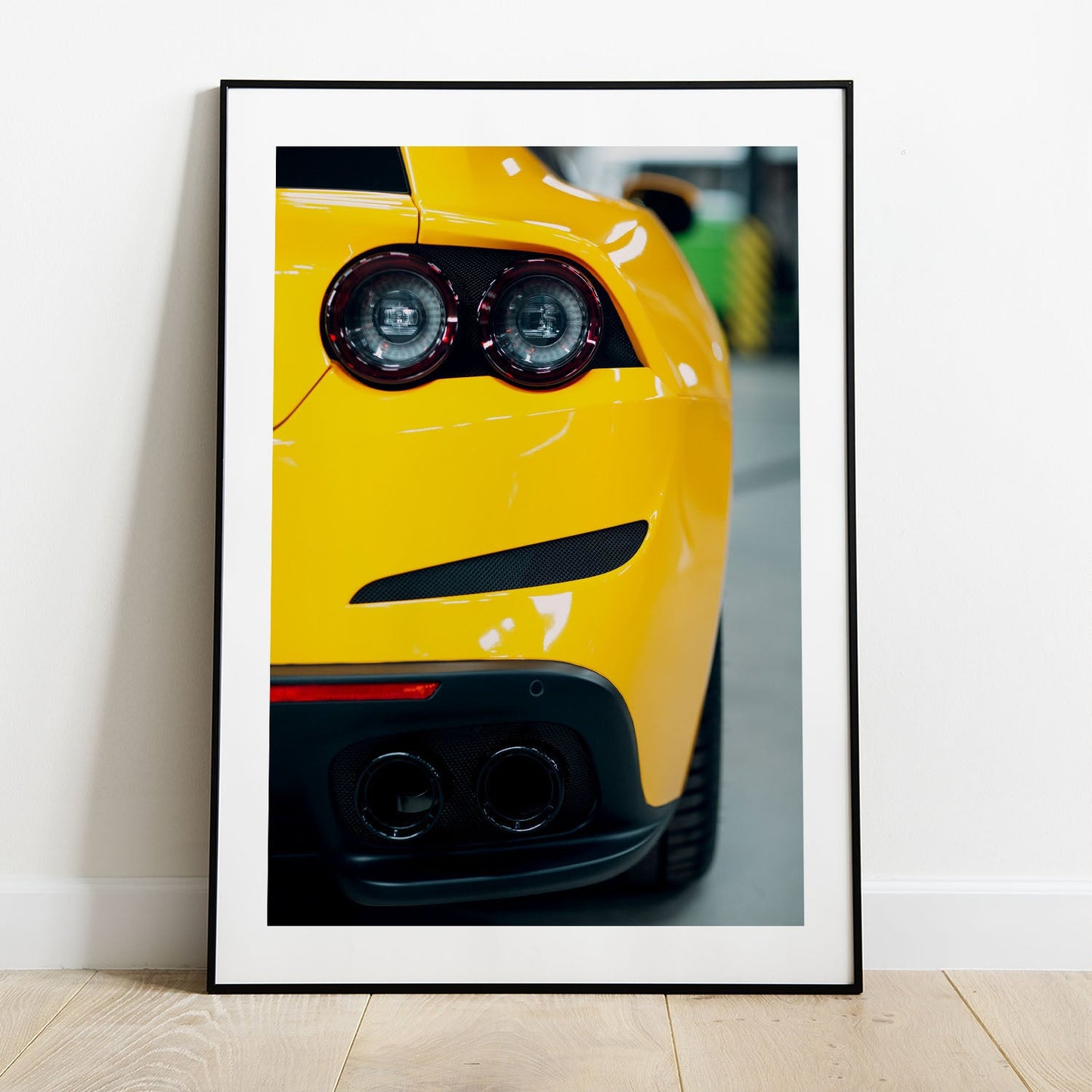 Wes Co Gallery Poster Vibrant Yellow Sports Car 5 x 7" Home Goods - Cars  Art Print