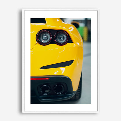 Wes Co Gallery Poster Vibrant Yellow Sports Car 5 x 7" Home Goods - Cars  Art Print