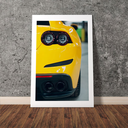 Wes Co Gallery Poster Vibrant Yellow Sports Car 8 x 10" Home Goods - Cars  Art Print