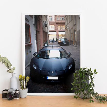 Wes Co Gallery Poster Luxury Lambo in the Alley 11 x 17" Home Goods - Cars  Art Print