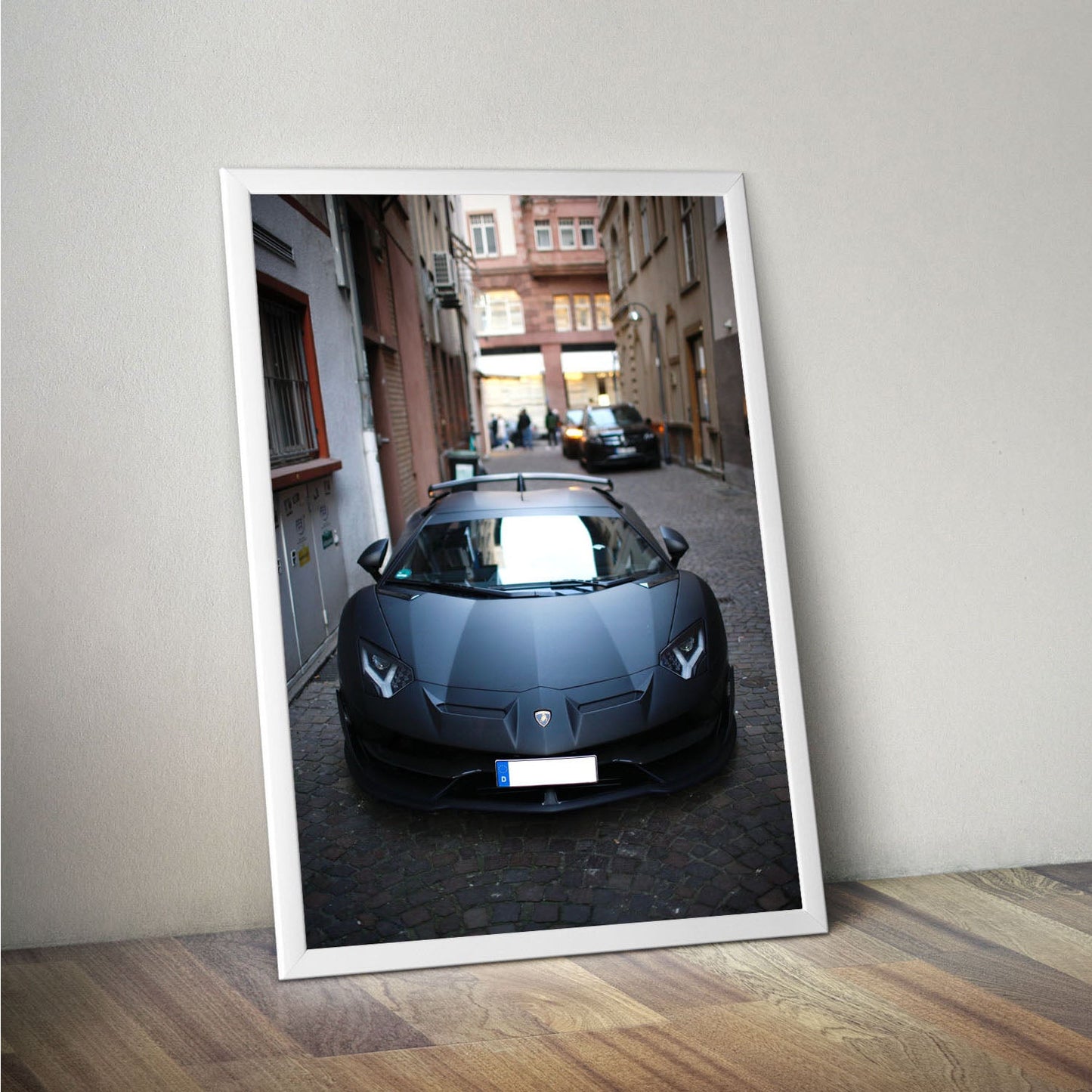 Wes Co Gallery Poster Luxury Lambo in the Alley 11 x 17" Home Goods - Cars  Art Print