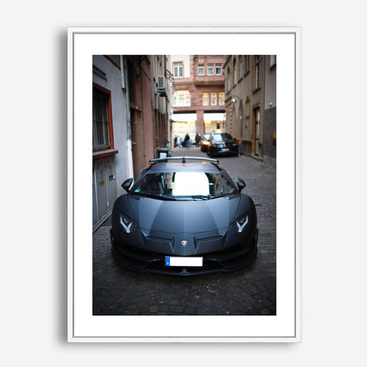 Wes Co Gallery Poster Luxury Lambo in the Alley 5 x 7" Home Goods - Cars  Art Print