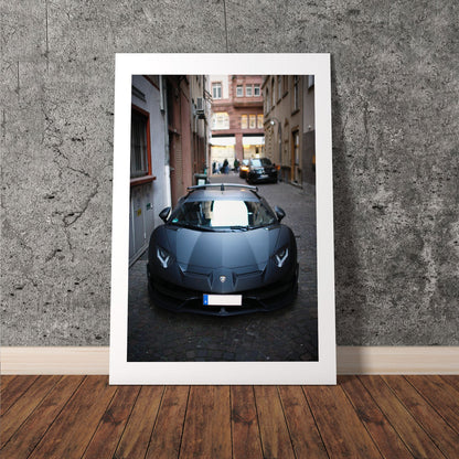 Wes Co Gallery Poster Luxury Lambo in the Alley 8 x 10" Home Goods - Cars  Art Print