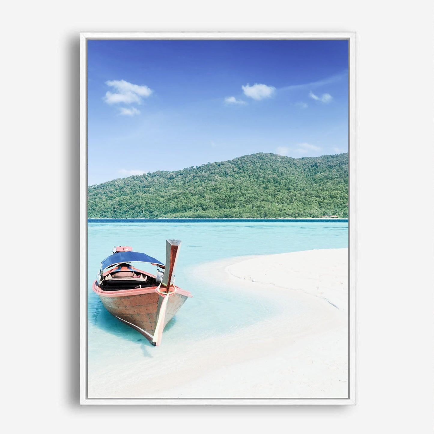 Wes Co Gallery Poster Tropical Boat Retreat 8 x 10" Home Goods - Nature  Art Print