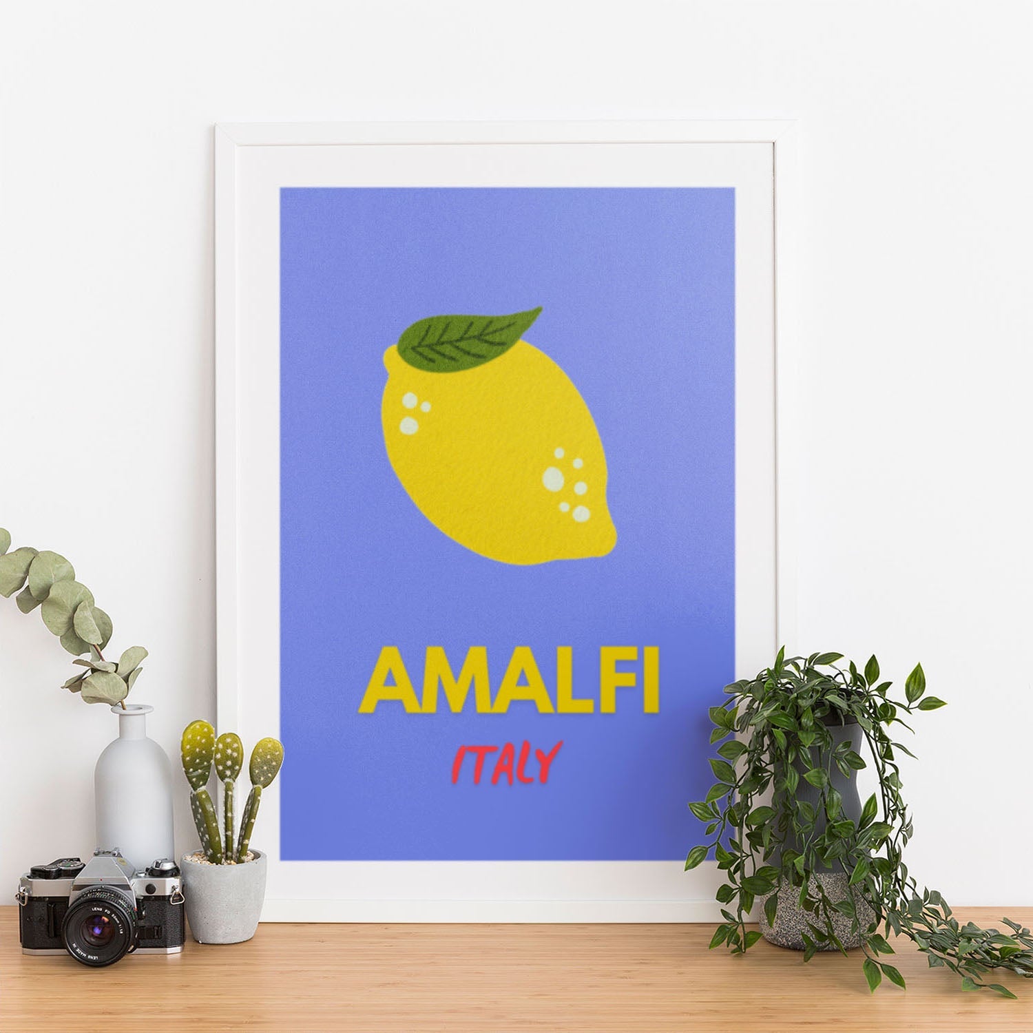 Wes Co Gallery Poster Amalfi Italy 12 x 16" Home Goods - Illustrations White border only Art Print