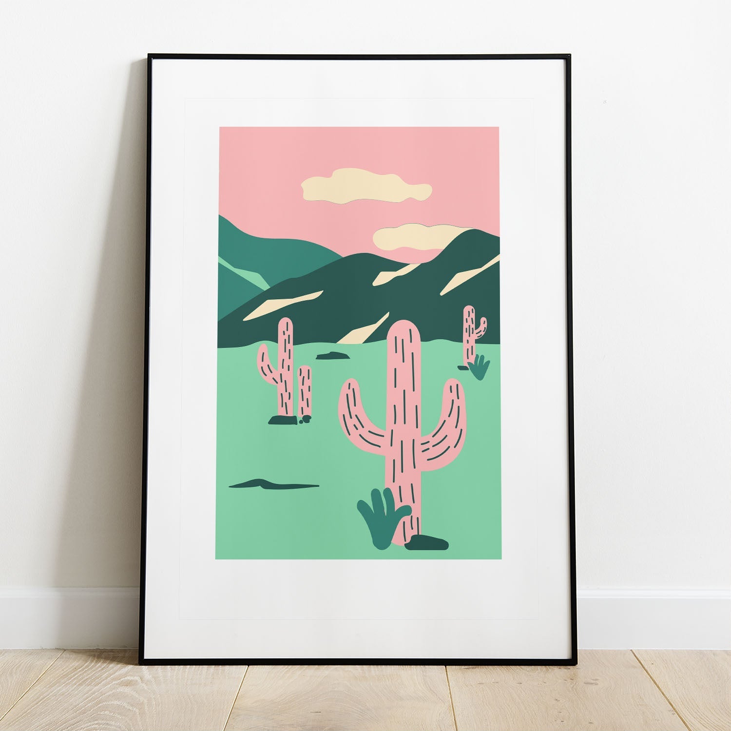 Wes Co Gallery Poster Funky Palms 8 x 10" Home Goods - Illustrations White border only Art Print