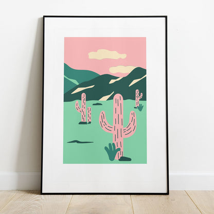 Wes Co Gallery Poster Funky Palms 8 x 10" Home Goods - Illustrations White border only Art Print