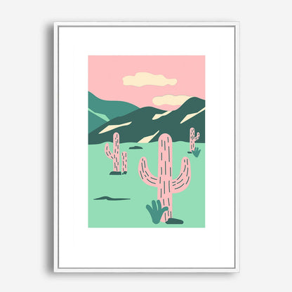 Wes Co Gallery Poster Funky Palms 5 x 7" Home Goods - Illustrations White border only Art Print