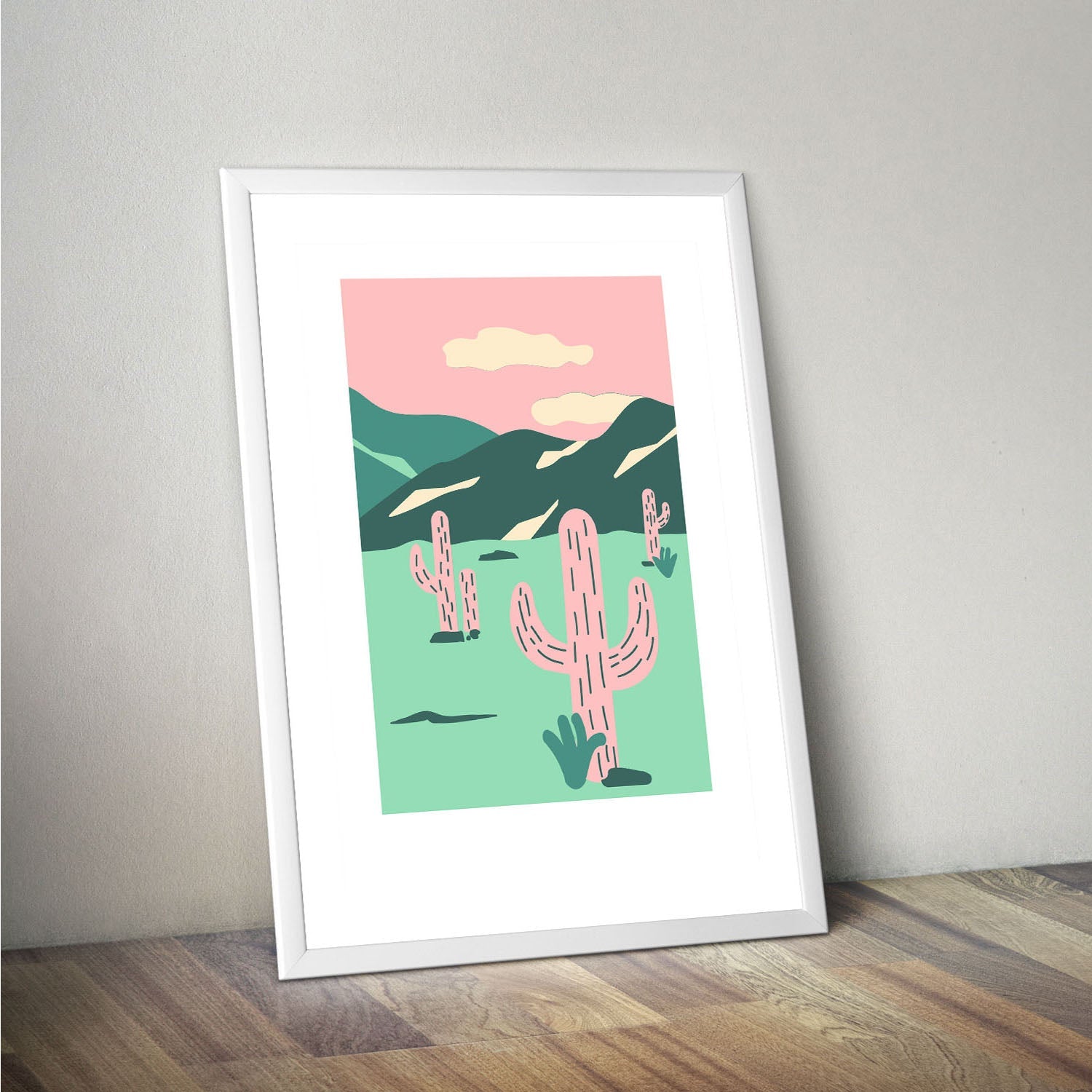 Wes Co Gallery Poster Funky Palms 16 x 20" Home Goods - Illustrations White border only Art Print